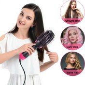 Resim Siyah Saç Şekillendirme Fön Tarağı, Kolay ve Pratik Kullanım, Çok Renkli Seçeneklerle 