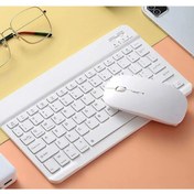 Resim Genel Markalar Bluetooth Şarjlı Tablet Telefon Pc Uyumlu Klavye Mause Seti Ultra İnce Taşınabilir TrendBazaar 