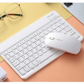Resim Genel Markalar Bluetooth Şarjlı Tablet Telefon Pc Uyumlu Klavye Mause Seti Ultra İnce Taşınabilir TrendBazaar 