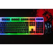 Resim VERSALİTE Versatile Rgb Aydınlatmalı Kablolu Gaming Oyuncu Klavye Yüksek Hassasiyetli Optik Mouse Set 