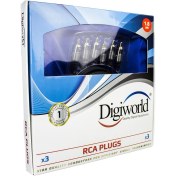 Resim Dıgıworld Rca Aux Stereo Ses Kablosu , -3x- Male To Male 1.8mt 