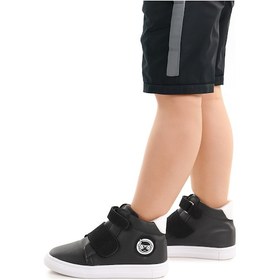 Resim Kiko Kids Coyote Cırtlı Erkek Bebek Günlük Bot Ayakkabı Siyah 
