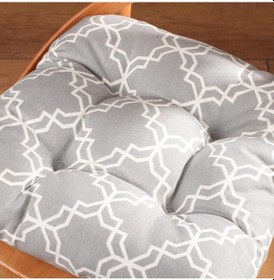 Resim Altınpamuk Altınpamuk 4'Lü Lüx Pofidik Mozaik Gri Sandalye Minderi Özel Diki 