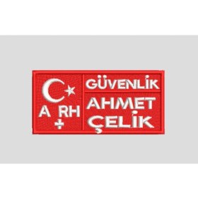 Resim Kişiye Özel Güvenlik Isimlik - Nakışlı Yaka Kartı 9×4 cm | Arthur.com.tr 