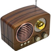 Resim Ne Alırsan Ucuz Bluetooth Radyo Müzik Kutusu Mp3 14 cm Kahverengi M-161BT 