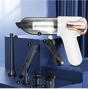 Resim Fochsia Kablosuz 3ü1 Vakum Makinesi White Golden Güçlü Emiş El Tipi Şarj Edilebilir Ev Ofis Araç Toz Tüy Kir 