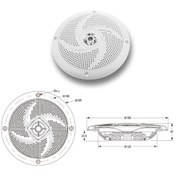 Resim Jokmae Tekne, Deniz Aracı, Rv İçin Beyaz Su Geçirmez Yuvarlak Hoparlör Ses Sistemi 