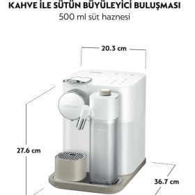 Resim Nespresso F541 Gran Latissima Süt Çözümlü Kahve Makinesi,Beyaz 
