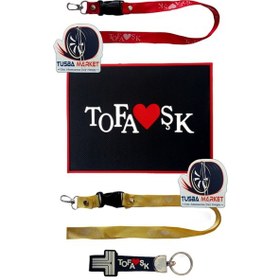Resim Tofaş Uyumlu Torpido Üstü Kaydırmaz Ped / Oto Ayna Askısı & Tofaş Uyumlu Anahtarlık 