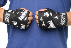Resim Anti fight Siyah Punisher Boks Bandajı 