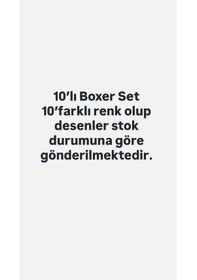 Resim Erkek Çocuk Desenli Boxer 10'lu Karışık 10'lu 