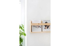 Resim Olcay Aksesuar Ahşap Montessori 70 cm Kitaplık Dergilik Çok Amaçlı Raf Ahşap Duvar Rafı 