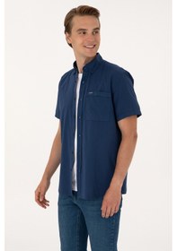 Resim U.s. Polo Assn. Erkek Lacivert Gömlek Kısa Kollu 50302500-vr033 Lacivert 