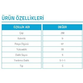 Resim YAVUZSAN 24105 Fren Diski Mercedes W124 85-96 Arka (258 Mm) 