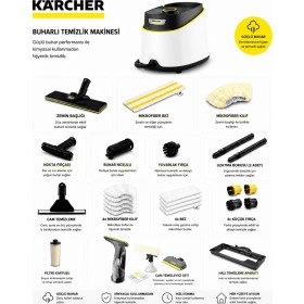 Resim Sert Zeminler Için Kolay Temizlik Sc 3 Deluxe Buharlı Temizlik Makinesi -Karcher Cam ve Seramik Temizleme Makinesi 