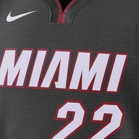 Resim Nike Miami Heat Icon Erkek Siyah Basketbol Forması 