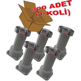 Resim Ayarlanabilir Baza Ayağı 10-15 Cm - Tezgah Ve Mobilya Ayağı 300 Adet Gri 