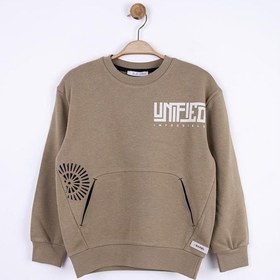 Resim Nk Kids Erkek Çocuk Pamuklu Sırtı Baskılı Sweatshirt-13018-vizon Vizon 