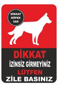 Resim vizyon trafik Dikkat Köpek Var 50x70 Cm Dekota 3 Mm 