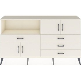 Resim Arges Konsol 2 Raflı 4 Çekmeceli 4 Kapaklı 176x30x99 Aytaşı-aytaşı Aytası/aytası - Aytası 