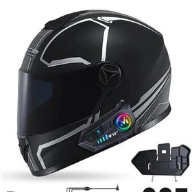 Resim Lobo 2 Telefon Bağlantılı Su Geçirmez Motosiklet Kask Intercom Bluetooth 5.3 300m Intercom 2.000 Mah 