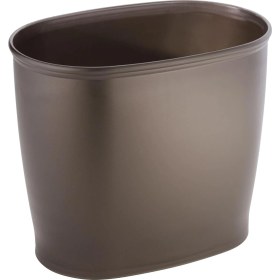 Resim Lidyada Maison Kent Oval Çöp Kutusu, Banyo Mutfak Ofis Için, Plastik, 30,5X20,3X25,4CM, Kahverengi 
