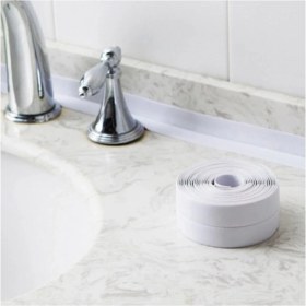 Resim Qosrix Beyaz Renk Lavabo Eyve Küvet Nem Su Sızdırmaz Geçirmez Kenar Bandı Sızdırmazlık Bant 