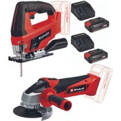 Resim Einhell TC-JS 18 li Dekupaj + TC-AG 18/115 Avuç Taşlama + 2x2.5ah Şarj Ünitesi 