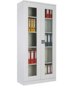 Resim Bahar Çelik Camlı Dosya Dolabı Gri 