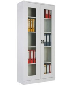 Resim Bahar Çelik Camlı Dosya Dolabı Gri 