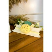 Resim Şubu Tasarım Ananas Figürlü Lastikli Bebek Bandanası Sarı SBT543 