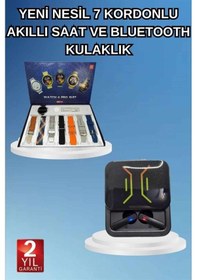 Resim 2025 Model Kablosuz Kulaklık Ve Yeni Nesil Akıllı Saat Metal Kayış Plastik Kayış 