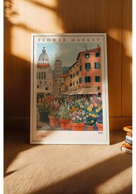 Resim Pisa İtalya Çerçeveli Tablo Seyahat Severlere Salon Ve Ofis İçin Estetik Duvar Dekoru Travel Flower Market 