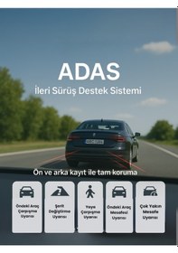 Resim Mieco X8 Wifi /4K UHD/ 170° Ultra Geniş Açı/ ADAS/ Ön + Arka Araç Kamerası 