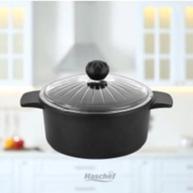 Resim Kristal İkili Derin Tencere 20 - 24 Cm Siyah 