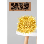 Resim Dekoratif Peri LED 100 Ledli Gün Işığı Pilli 10 Metre Gün Işığı 