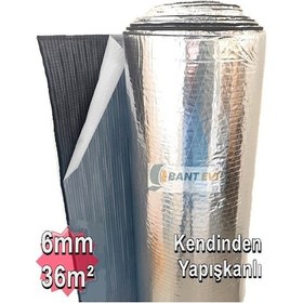 Resim Alüminyum Folyolu Kauçuk İzolasyon 6mm 120cm 36m2 Yalıtım 