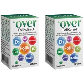 Resim Dr. Over FoliKolin-D Gıda Takviyesi 2 x 30 Tablet 