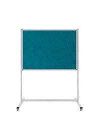 Resim Panda 120 x 200 CM Tek Taraflı Sabit - Tekerlekli Ayaklı Turkuaz Kumaşlı Pano - pan184 