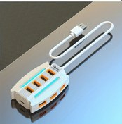 Resim Oldfriend Beyaz Aıtalk Taşınabilir Usb Hub: Rgb Ambient Aydınlatma, Pnp, Abs Malzeme 