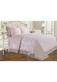 Resim Fransız Güpürlü Çeyizlik Pike Takımı Arus Pudra 