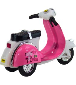 Resim Mixoyuncak Oyuncak Scooter Motosiklet Metal Çek Bırak Pembe 12 cm 