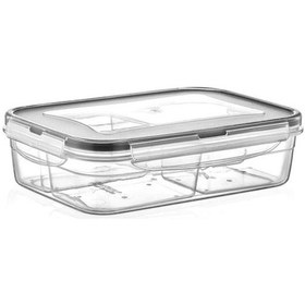 Resim 4 Bölmeli Sızdırmaz Contalı Kilitli Kapaklı 1 Litre Erzak Saklama Kabı -Lc520 