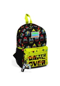 Resim Coral High Kids Siyah Fosforlu Sarı İki Bölmeli Yuva Sırt Çantası 23528 
