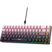 Resim Sones Hxsj V200 Degrade Renkli 68 Tuşlu Rgb Arka Aydınlatmalı Kablolu Membran Klavye 