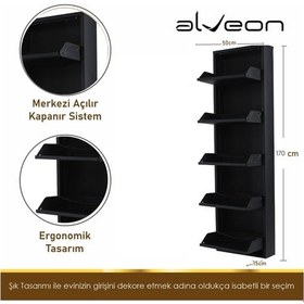 Resim Alv-1005 Alveon Metal Ayakkabılık Siyah 