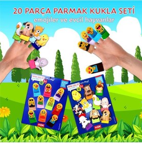 Resim 2 Set - 20 Parça Tox Emojiler Ve Evcil Hayvanlar Parmak Kukla T10 
