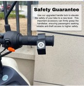 Resim Lemestar Alüminyum Motor Bisiklet Grip Kilitleri - Sıfır Kablolu Anti Çalım Emniyet Kilitleri, Evrensel Uyumlu Siyah 