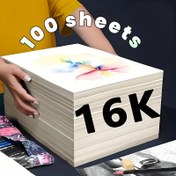 Resim 100 Yaprak Sanatçı Kalitesinde 16K Suluboya Kağıdı, Suluboya Boyama ve Kendin Yap El Sanatları İçin İdeal, Yüksek Kaliteli Sanat Malzemeleri 