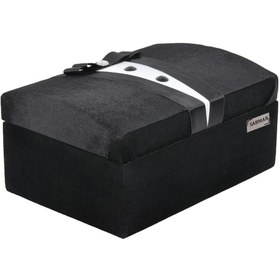 Resim SABMAR Damat Çeyiz Kutusu Damat Bohçası Damat Çeyiz Sandığı Nişan Bohça Sandığı Siyah Ithal Kumaş Kaplamalı 